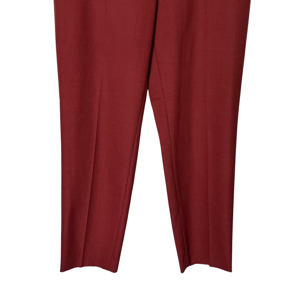 Reiss Eleanor Trousers Women's Size 6 Red Wool Blend Tapered Office Pants Career - Picture 5 of 12